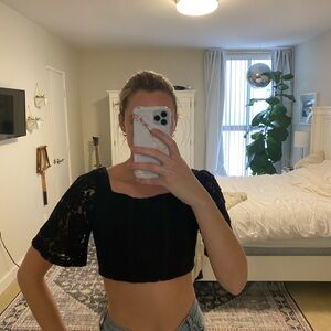 Zara lace crop top